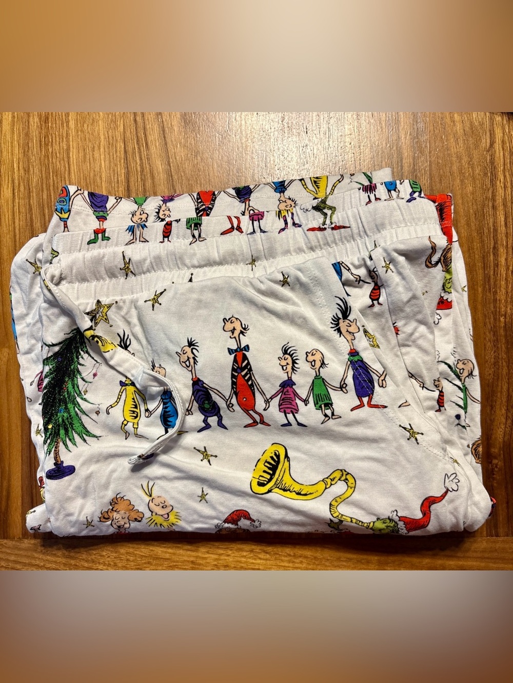 Pottery Barn Kids The Grinch Bamboo Adult Large PJ Pants.